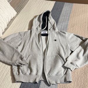 Champion Heather Gray Full-Zip Hoodie